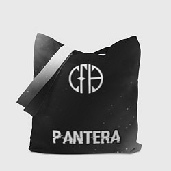 Сумка-шоппер Pantera glitch на темном фоне по-центру