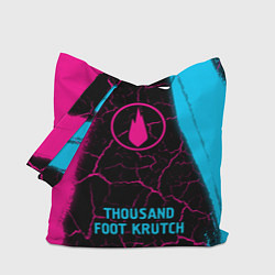 Сумка-шопер Thousand Foot Krutch - neon gradient по-центру, цвет: 3D-принт
