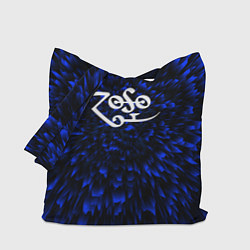 Сумка-шопер Led Zeppelin blue energy, цвет: 3D-принт