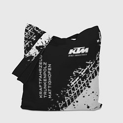 Сумка-шопер KTM - следы от шин, цвет: 3D-принт