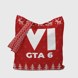 Сумка-шоппер Новогодний GTA 6 с оленями