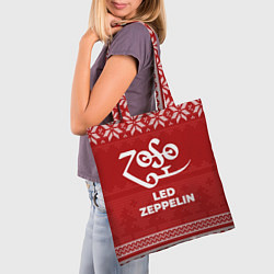 Сумка-шопер Новогодний Led Zeppelin, цвет: 3D-принт — фото 2