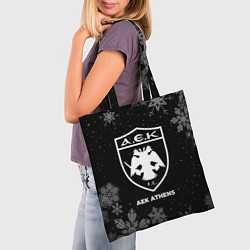 Сумка-шопер Снежный AEK Athens, цвет: 3D-принт — фото 2