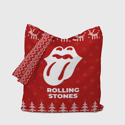 Сумка-шоппер Новогодний Rolling Stones с оленями