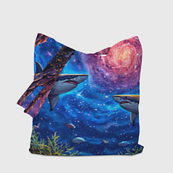 Сумка-шоппер Космические акулы