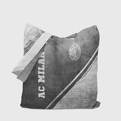 Сумка-шопер AC Milan - grey gradient вертикально, цвет: 3D-принт