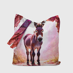 Сумка-шоппер Осел в розовом свете