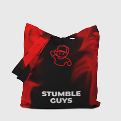 Сумка-шоппер Stumble Guys - red gradient по-центру
