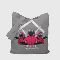 Сумка-шопер Персонажи из Игра в кальмара, цвет: 3D-принт