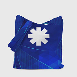 Сумка-шопер Red Hot Chili Peppers blue poly, цвет: 3D-принт