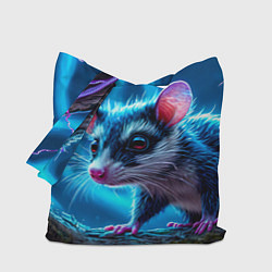 Сумка-шоппер Опоссум в синей туманности