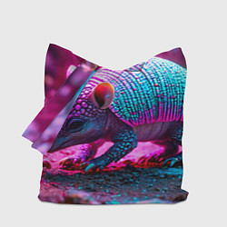 Сумка-шоппер Броненосец в розовом свете