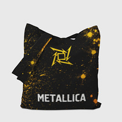 Сумка-шопер Metallica - gold gradient по-центру, цвет: 3D-принт