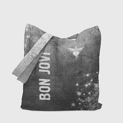 Сумка-шоппер Bon Jovi - grey gradient вертикально