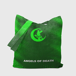 Сумка-шоппер Angels of Death - green gradient по-центру