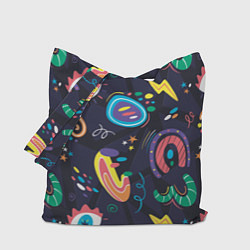 Сумка-шопер Космическая абстракция с глазами, цвет: 3D-принт