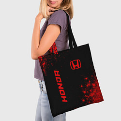 Сумка-шопер Honda - red gradient вертикально, цвет: 3D-принт — фото 2