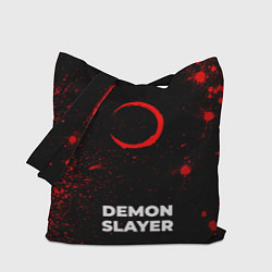 Сумка-шопер Demon Slayer - red gradient по-центру, цвет: 3D-принт
