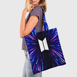 Сумка-шопер BTS neon energy, цвет: 3D-принт — фото 2