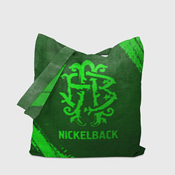 Сумка-шоппер Nickelback - green gradient