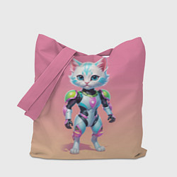 Сумка-шоппер Funny kitten - cyberpunk