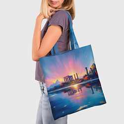 Сумка-шопер Античный островок, цвет: 3D-принт — фото 2