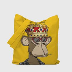 Сумка-шопер NFT ape king, цвет: 3D-принт