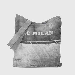 Сумка-шопер AC Milan - grey gradient посередине, цвет: 3D-принт