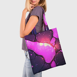 Сумка-шопер Розовая текстура разлом плит, цвет: 3D-принт — фото 2