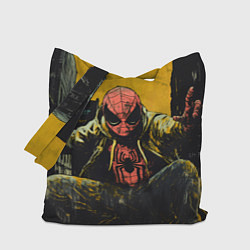 Сумка-шоппер Человек-паук желто-черный стиль