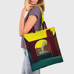 Сумка-шопер Арт с поездом, цвет: 3D-принт — фото 2