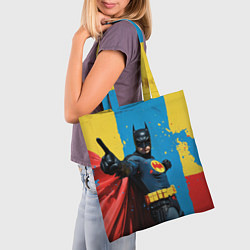 Сумка-шопер Бэтмен предупреждает, цвет: 3D-принт — фото 2