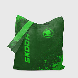 Сумка-шоппер Skoda - green gradient вертикально