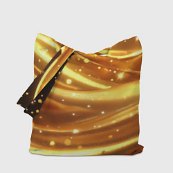 Сумка-шопер Золотая ткань с блестками, цвет: 3D-принт