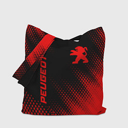 Сумка-шоппер Peugeot - red gradient вертикально
