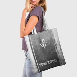 Сумка-шопер Powerwolf - grey gradient по-центру, цвет: 3D-принт — фото 2