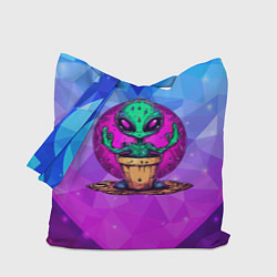 Сумка-шопер Кактус в виде инопланетянина, цвет: 3D-принт