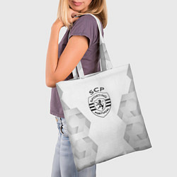 Сумка-шопер Sporting white poly, цвет: 3D-принт — фото 2