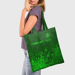 Сумка-шопер Three Days Grace - green gradient посередине, цвет: 3D-принт — фото 2