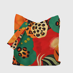 Сумка-шопер Анималистичный африканский паттерн, цвет: 3D-принт