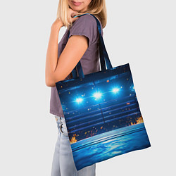 Сумка-шопер Синий ринг в огне, цвет: 3D-принт — фото 2