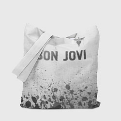 Сумка-шопер Bon Jovi - white gradient посередине, цвет: 3D-принт