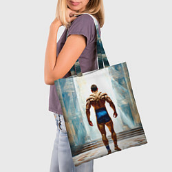 Сумка-шопер Греко-римский борец, цвет: 3D-принт — фото 2