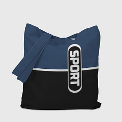 Сумка-шоппер Sport сине-чёрный с полосой