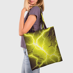 Сумка-шопер Color yellow black, цвет: 3D-принт — фото 2