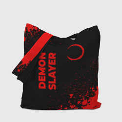 Сумка-шоппер Demon Slayer - red gradient вертикально