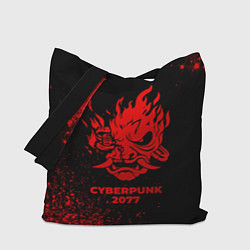 Сумка-шоппер Cyberpunk 2077 - red gradient
