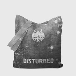 Сумка-шоппер Disturbed - grey gradient по-центру
