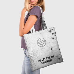 Сумка-шопер Bullet For My Valentine - white gradient по-центру, цвет: 3D-принт — фото 2