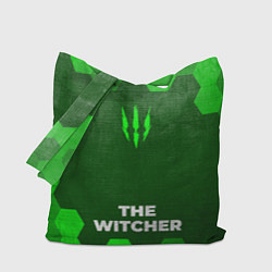 Сумка-шоппер The Witcher - green gradient по-центру